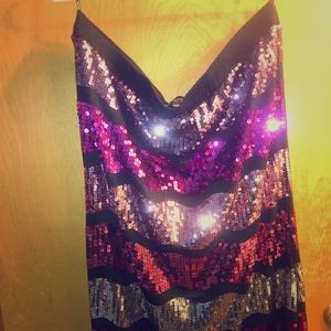 Forever 21 2x sequin tube skirt sparkles